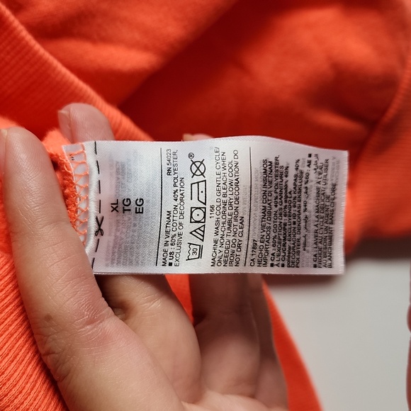 🧡Old Navy🧡 Cropped Sweater, Size XL, neon orange - Picture 7 of 8